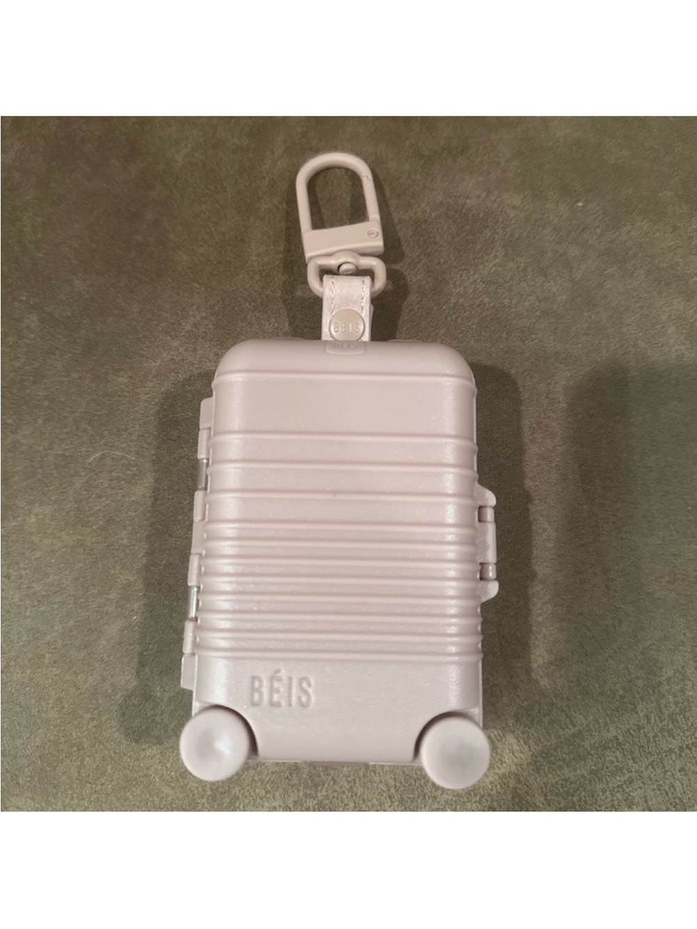 BEIS Lavender Mini Suitcase Key & AirPod Holder with Clip